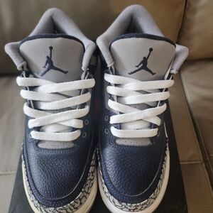 Jordan Kids Navy and White Sneakers